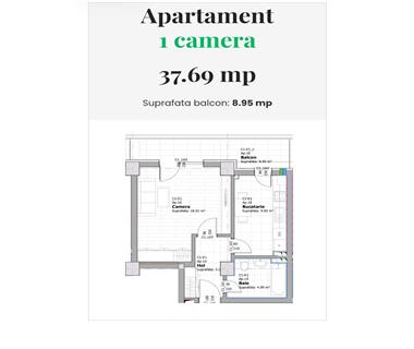 Apartament Nou 1 camere  de vanzare  Tatarasi,