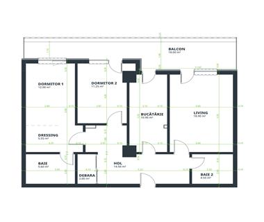 Apartament Nou 3 camere  de vanzare  Nicolina - C.U.G.,